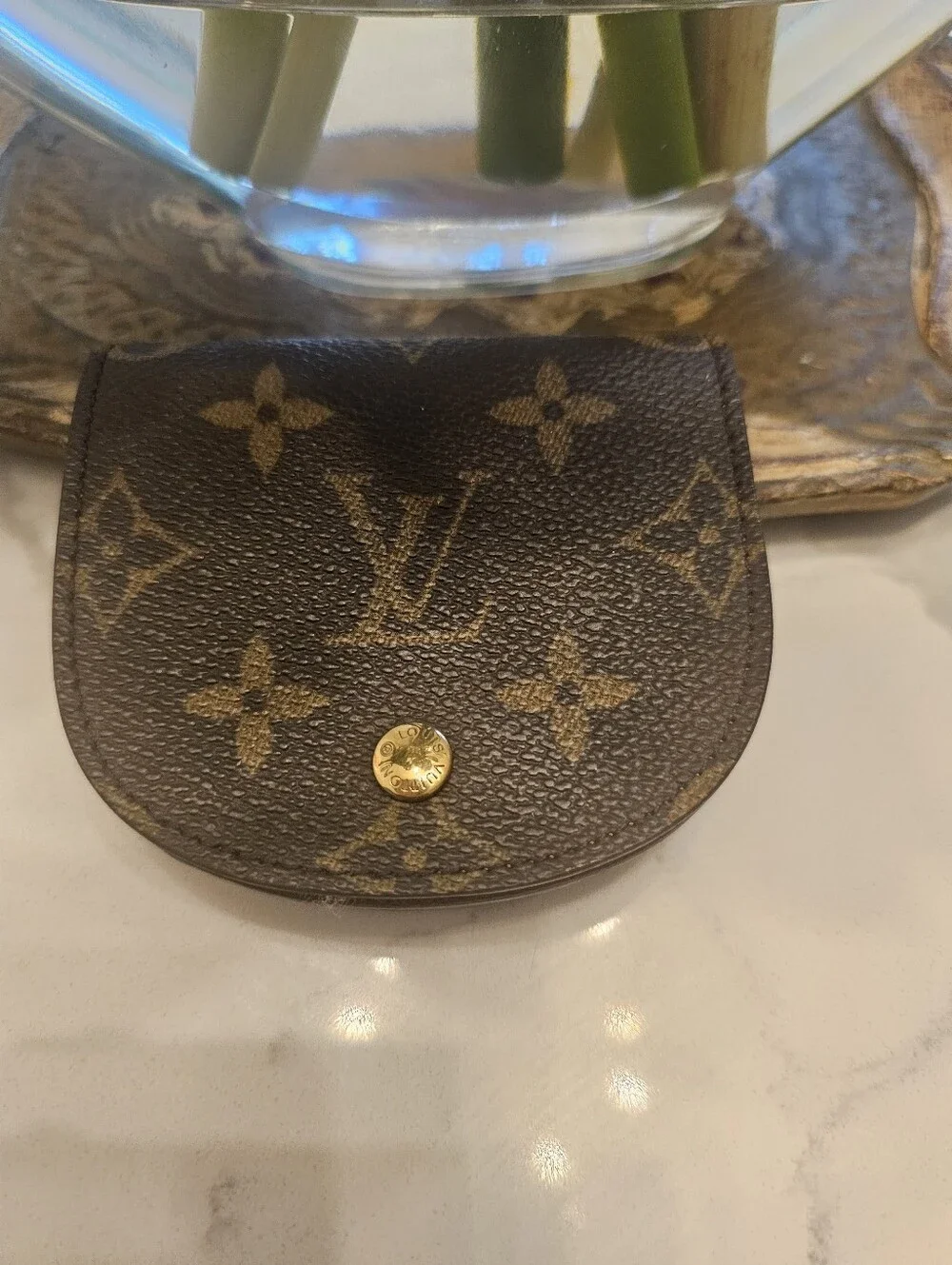 Vintage Louis Vuitton Monogram Coin Pouch - Brown & Gold - Picture 2 of 8